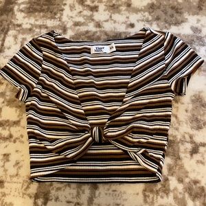 TIGER MIST STRIPED CROP TOP